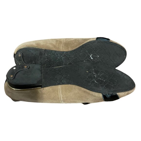 C. Wonder Dachshund Dog Loafers | Tan Suede Embroidered Flats Size 6.5 - Picture 6 of 7